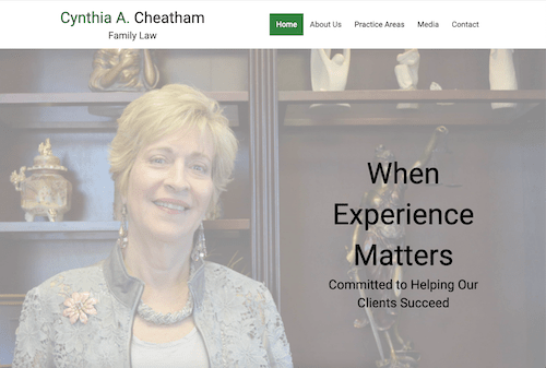 Cynthia Cheatham Law Website Home Page